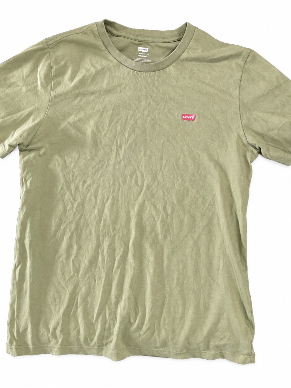 Levi's Olive Crew Neck Tee with Red Logo